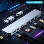 8 in 1 Multiport USB-C Hub Type C To USB 3.0 4K HDMI Adapter For Macbook Pro/Air