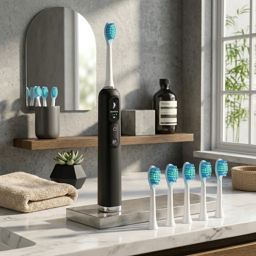 Kadex Display Sonic Electric Toothbrush with 6 Brush Heads