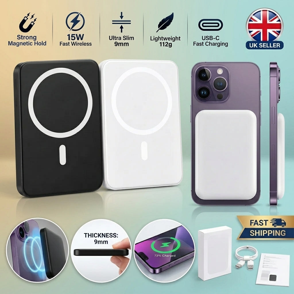 Magsafe Power Bank Portable Charger Magnetic Battery Pack For iPhone Samsung UK