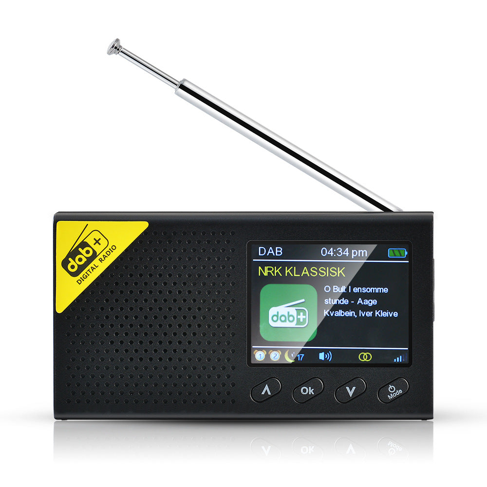 Portable Digital DAB+ FM Radio LCD Color Screen Digital Alarm Clock
