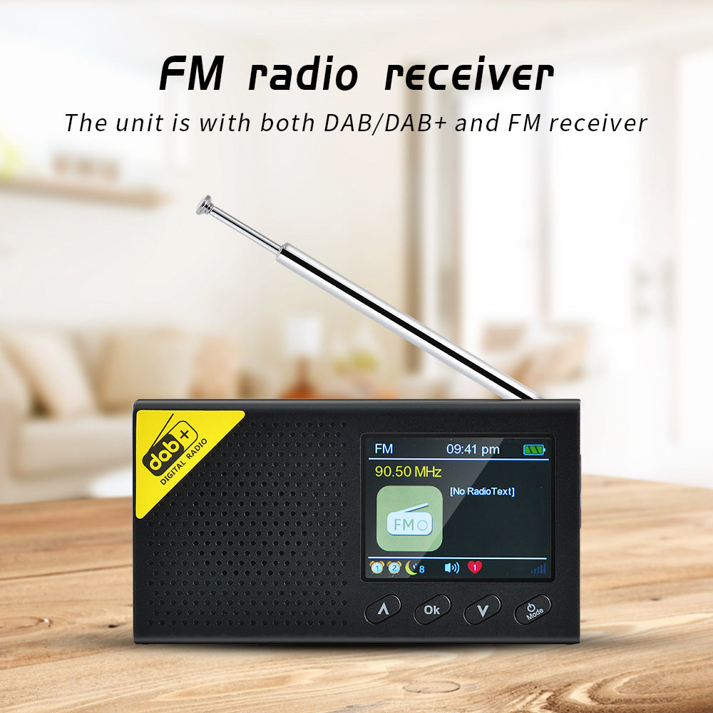 Portable Digital DAB+ FM Radio LCD Color Screen Digital Alarm Clock