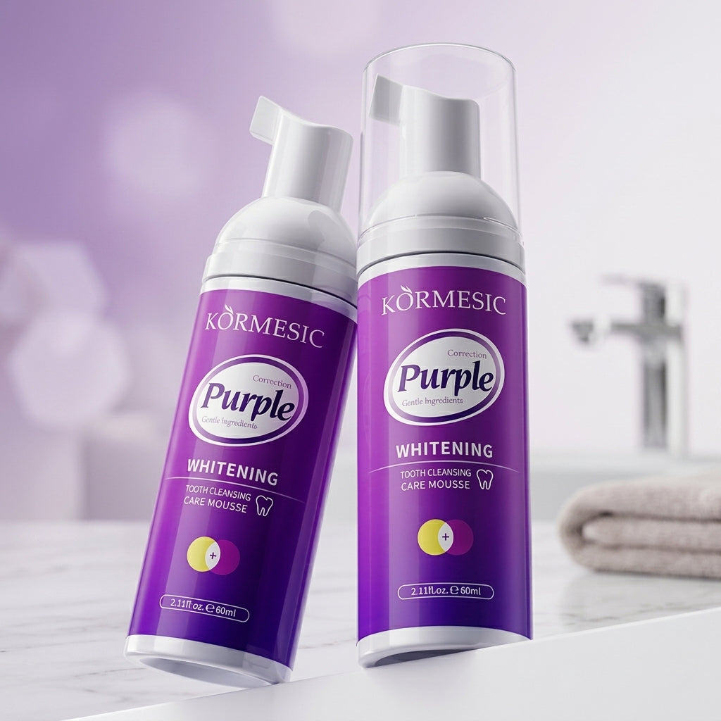 KÖRMESIC Purple Whitening Mousse Toothpaste 60ml Teeth Whitening Stain Remover
