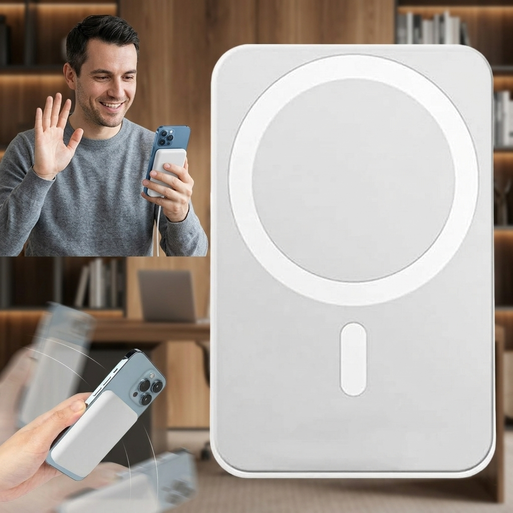 Fast Magnetic Power Bank Wireless Charger 5000mAh for iPhone Android Universal MagSafe