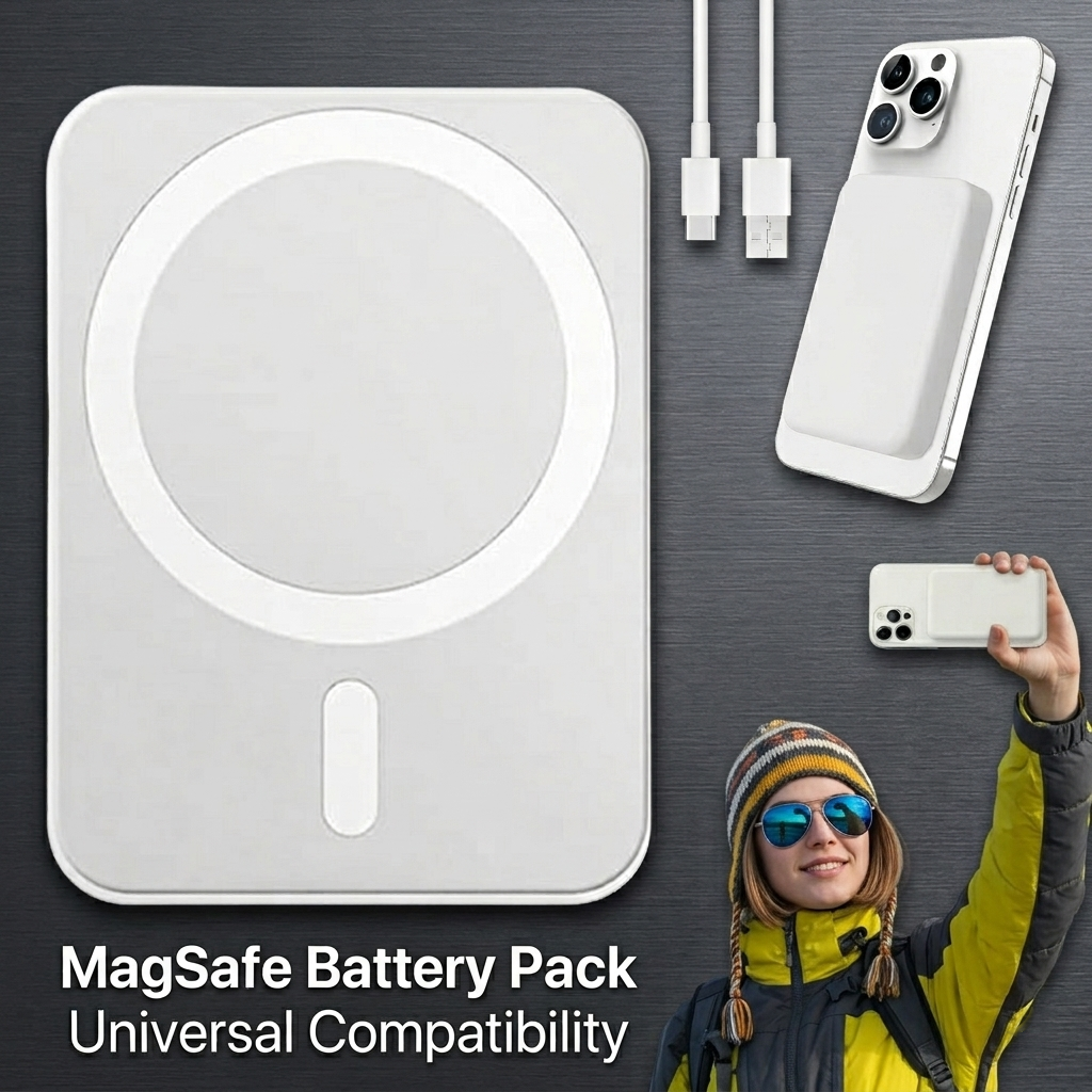 Fast Magnetic Power Bank Wireless Charger 5000mAh for iPhone Android Universal MagSafe