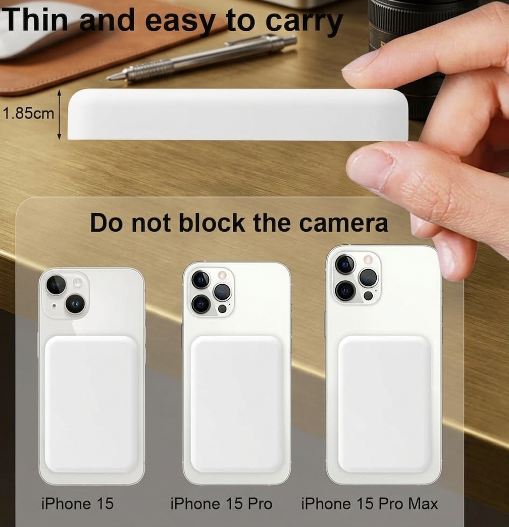 Fast Magnetic Power Bank Wireless Charger 5000mAh for iPhone Android Universal MagSafe