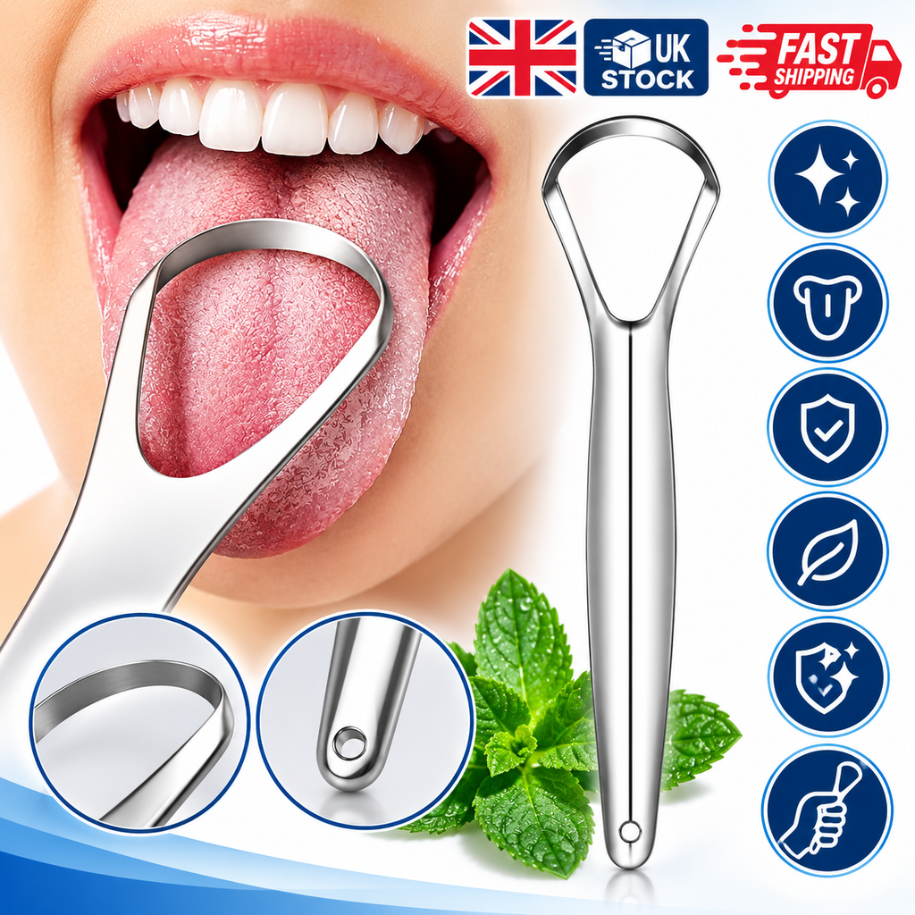 Stainless Steel Tongue Scraper – Effective Oral Hygiene Tool