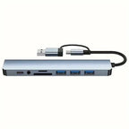 8 in 1 Multiport USB-C Hub Type C To USB 3.0 4K HDMI Adapter For Macbook Pro/Air