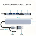 8 in 1 Multiport USB-C Hub Type C To USB 3.0 4K HDMI Adapter For Macbook Pro/Air