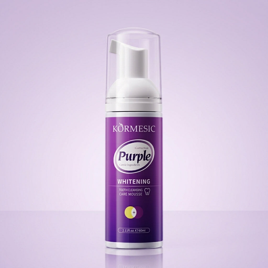 KÖRMESIC Purple Whitening Mousse Toothpaste 60ml Teeth Whitening Stain Remover