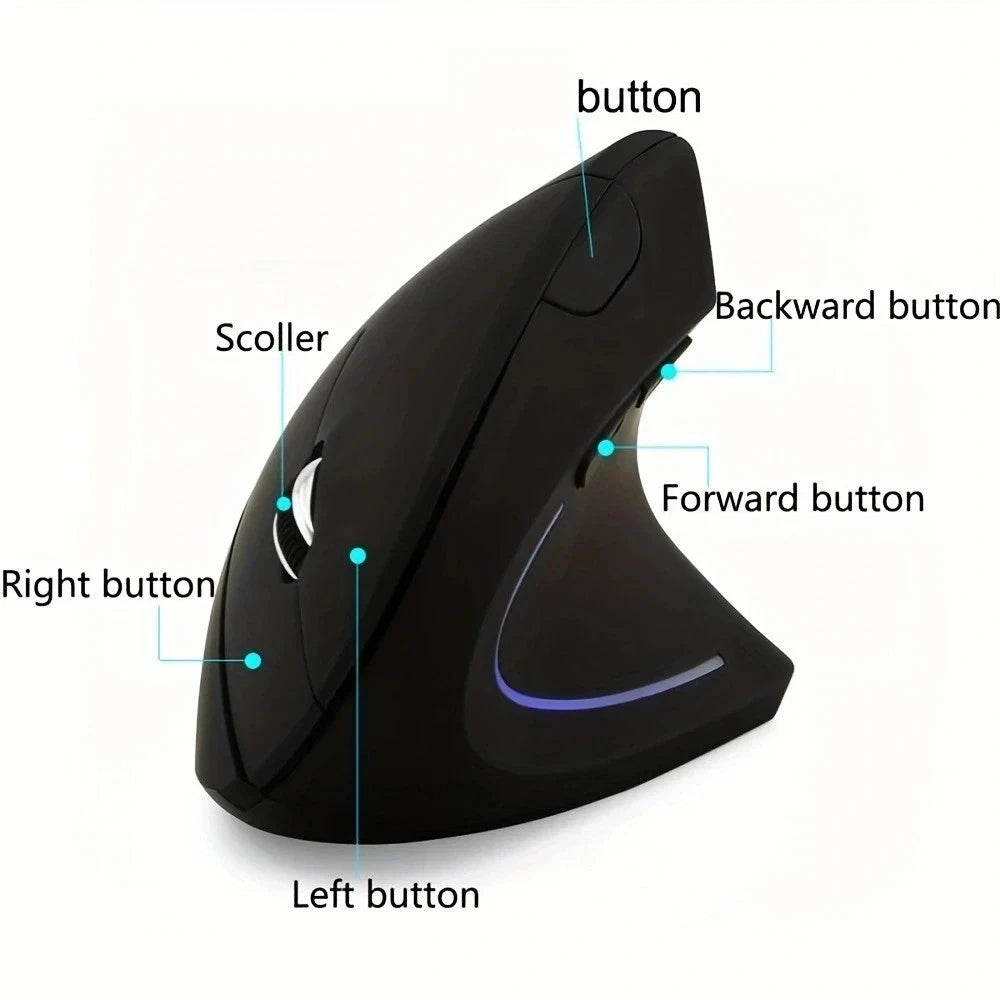 Wireless Ergonomic Mouse Design Vertical Optical Mice for Computer Laptop 2.4GHz