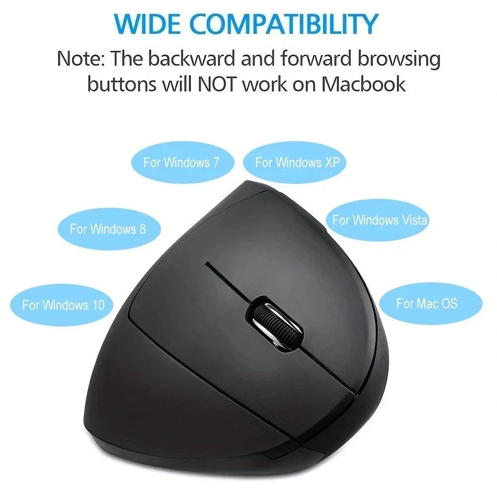 Wireless Ergonomic Mouse Design Vertical Optical Mice for Computer Laptop 2.4GHz